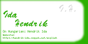 ida hendrik business card